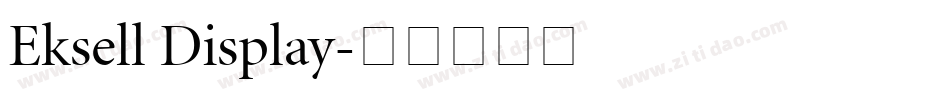 Eksell Display字体转换